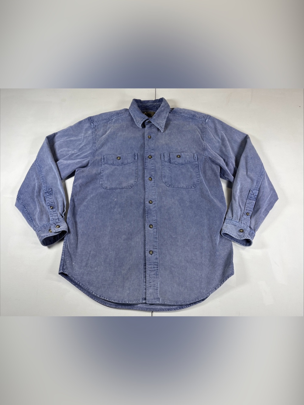 Vintage The Territory Ahead Men’s Blue Corduroy Long Sleeve Button Up Size M